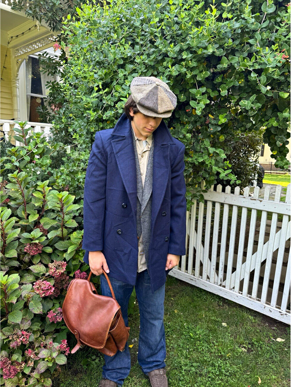 Pendleton VINTAGE Men's Navy Wool Pea Coat Button Front Lined Pockets Size 38